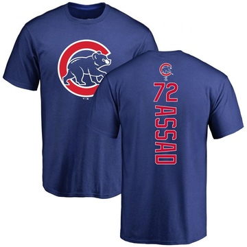 Men's Chicago Cubs Javier Assad ＃72 Backer T-Shirt - Royal