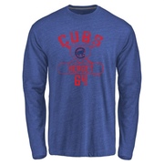 Men's Chicago Cubs Jimmy Herget ＃64 Base Runner Long Sleeve T-Shirt - Royal