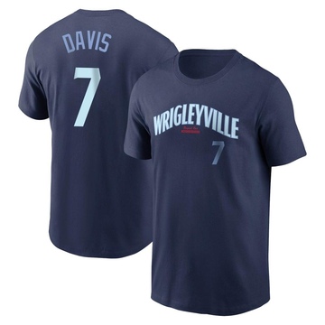 Men's Chicago Cubs Jody Davis ＃7 City Connect Name & Number T-Shirt - Navy