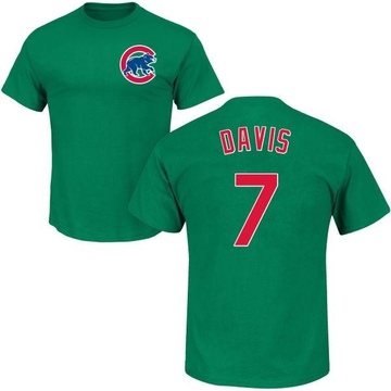 Men's Chicago Cubs Jody Davis ＃7 St. Patrick's Day Roster Name & Number T-Shirt - Green