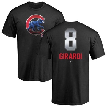 Men's Chicago Cubs Joe Girardi ＃8 Midnight Mascot T-Shirt - Black