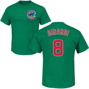 Men's Chicago Cubs Joe Girardi ＃8 St. Patrick's Day Roster Name & Number T-Shirt - Green