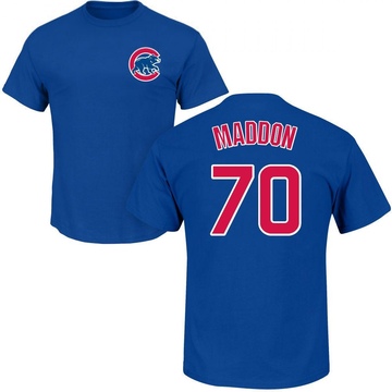 Men's Chicago Cubs Joe Maddon ＃70 Roster Name & Number T-Shirt - Royal