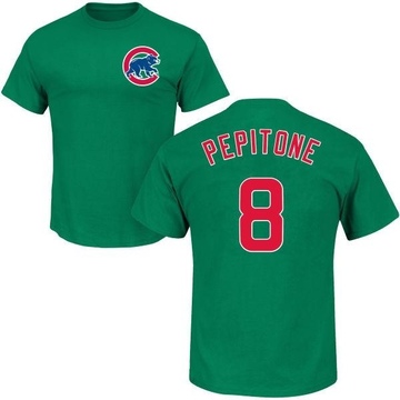 Men's Chicago Cubs Joe Pepitone ＃8 St. Patrick's Day Roster Name & Number T-Shirt - Green