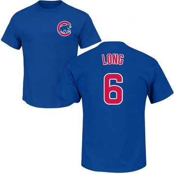 Men's Chicago Cubs Jonathon Long ＃6 Roster Name & Number T-Shirt - Royal