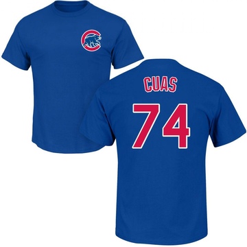 Men's Chicago Cubs Jose Cuas ＃74 Roster Name & Number T-Shirt - Royal