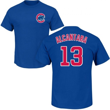 Men's Chicago Cubs Kevin Alcantara ＃13 Roster Name & Number T-Shirt - Royal