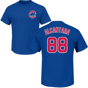 Men's Chicago Cubs Kevin Alcantara ＃88 Roster Name & Number T-Shirt - Royal