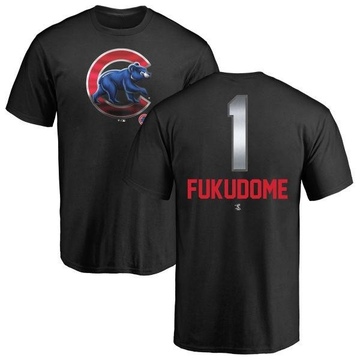 Men's Chicago Cubs Kosuke Fukudome ＃1 Midnight Mascot T-Shirt - Black