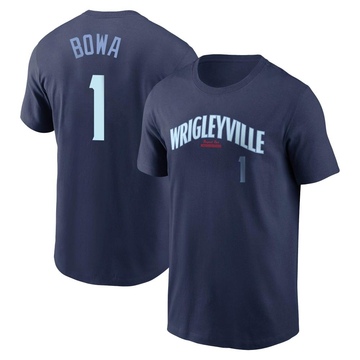 Men's Chicago Cubs Larry Bowa ＃1 City Connect Name & Number T-Shirt - Navy