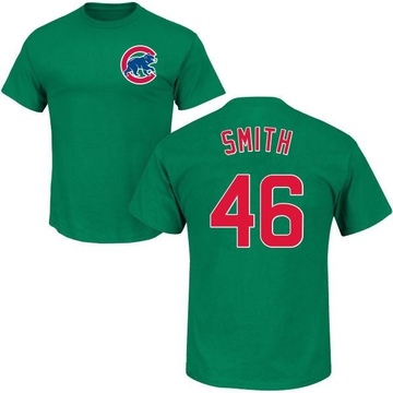 Men's Chicago Cubs Lee Smith ＃46 St. Patrick's Day Roster Name & Number T-Shirt - Green