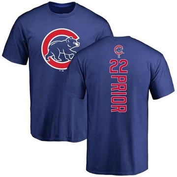 Men's Chicago Cubs Mark Prior ＃22 Backer T-Shirt - Royal