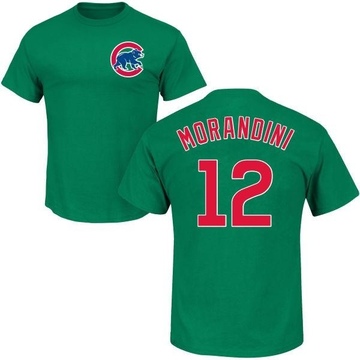 Men's Chicago Cubs Mickey Morandini ＃12 St. Patrick's Day Roster Name & Number T-Shirt - Green