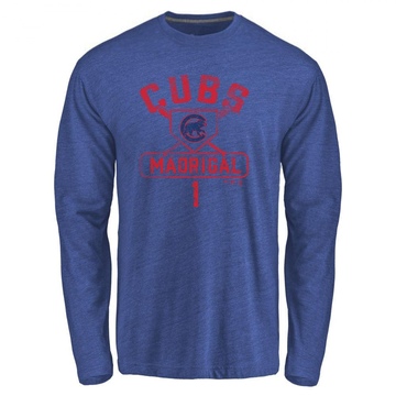 Men's Chicago Cubs Nick Madrigal ＃1 Base Runner Long Sleeve T-Shirt - Royal