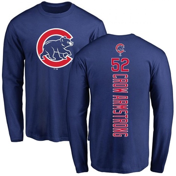 Men's Chicago Cubs Pete Crow-Armstrong ＃52 Backer Long Sleeve T-Shirt - Royal