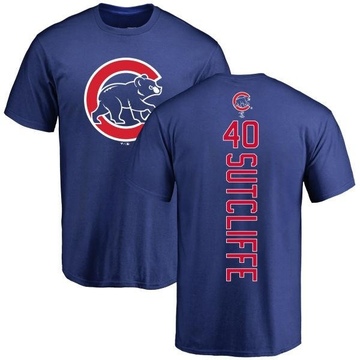 Men's Chicago Cubs Rick Sutcliffe ＃40 Backer T-Shirt - Royal