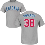 Men's Chicago Cubs Trey Wingenter ＃38 Roster Name & Number T-Shirt - Gray