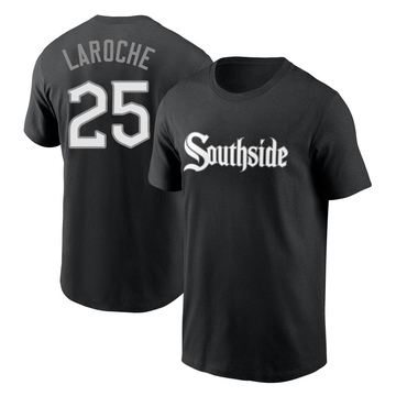 Men's Chicago White Sox Adam LaRoche ＃25 City Connect Name & Number T-Shirt - Black