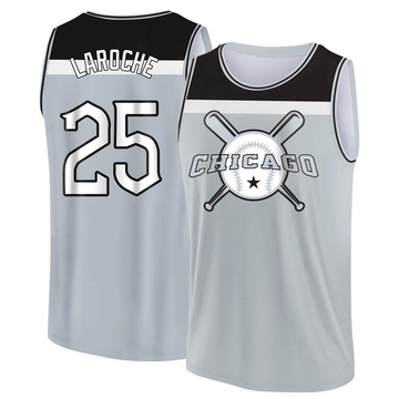 Men's Chicago White Sox Adam LaRoche ＃25 Legend Baseball Tank Top - Gray/Black