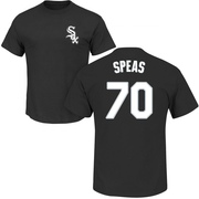 Men's Chicago White Sox Alex Speas ＃70 Roster Name & Number T-Shirt - Black