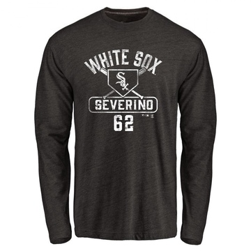 Men's Chicago White Sox Anderson Severino ＃62 Base Runner Long Sleeve T-Shirt - Black