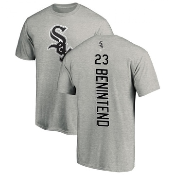 Men's Chicago White Sox Andrew Benintendi ＃23 Backer T-Shirt Ash