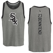 Men's Chicago White Sox Andrew Benintendi ＃23 Backer Tank Top Ash