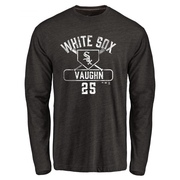 Men's Chicago White Sox Andrew Vaughn ＃25 Base Runner Long Sleeve T-Shirt - Black