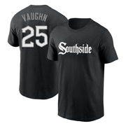 Men's Chicago White Sox Andrew Vaughn ＃25 City Connect Name & Number T-Shirt - Black