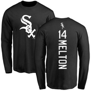 Men's Chicago White Sox Bill Melton ＃14 Backer Long Sleeve T-Shirt - Black