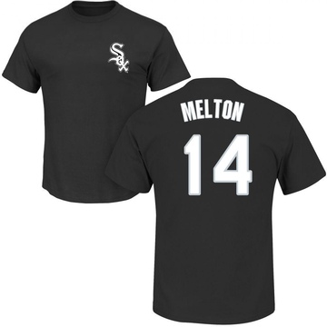 Men's Chicago White Sox Bill Melton ＃14 Roster Name & Number T-Shirt - Black