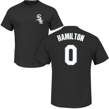 Men's Chicago White Sox Billy Hamilton ＃0 Roster Name & Number T-Shirt - Black