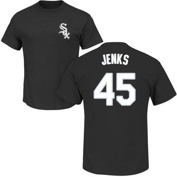 Men's Chicago White Sox Bobby Jenks ＃45 Roster Name & Number T-Shirt - Black