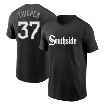 Men's Chicago White Sox Bobby Thigpen ＃37 City Connect Name & Number T-Shirt - Black