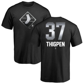 Men's Chicago White Sox Bobby Thigpen ＃37 Midnight Mascot T-Shirt - Black