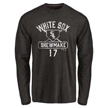 Men's Chicago White Sox Braden Shewmake ＃17 Base Runner Long Sleeve T-Shirt - Black