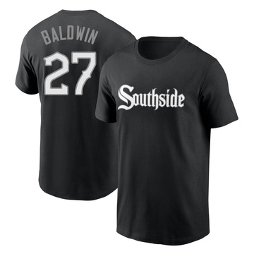 Men's Chicago White Sox Brooks Baldwin ＃27 City Connect Name & Number T-Shirt - Black