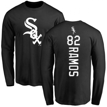 Men's Chicago White Sox Bryan Ramos ＃82 Backer Long Sleeve T-Shirt - Black