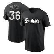 Men's Chicago White Sox Carlos Perez ＃36 City Connect Name & Number T-Shirt - Black