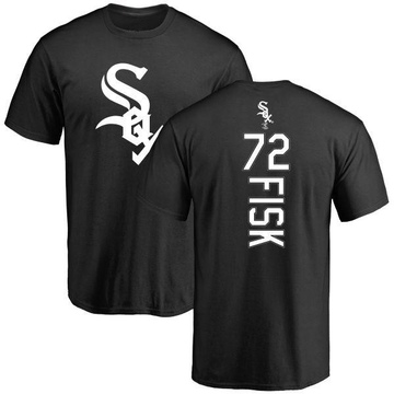 Men's Chicago White Sox Carlton Fisk ＃72 Backer T-Shirt - Black