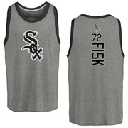 Men's Chicago White Sox Carlton Fisk ＃72 Backer Tank Top Ash