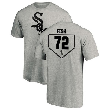 Men's Chicago White Sox Carlton Fisk ＃72 RBI T-Shirt Heathered - Gray