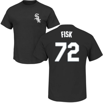 Men's Chicago White Sox Carlton Fisk ＃72 Roster Name & Number T-Shirt - Black