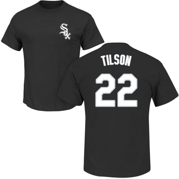 Men's Chicago White Sox Charlie Tilson ＃22 Roster Name & Number T-Shirt - Black