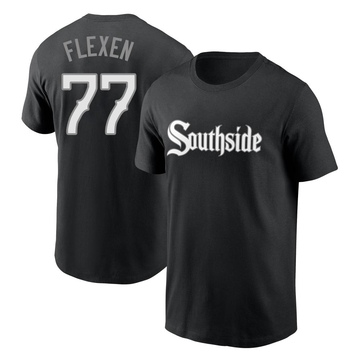 Men's Chicago White Sox Chris Flexen ＃77 City Connect Name & Number T-Shirt - Black