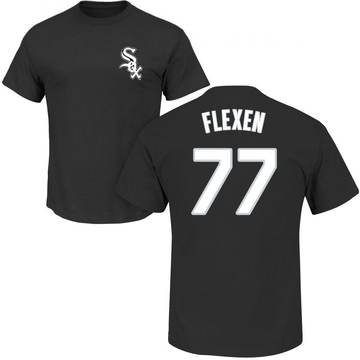 Men's Chicago White Sox Chris Flexen ＃77 Roster Name & Number T-Shirt - Black