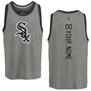 Men's Chicago White Sox Custom ＃00 Backer Tank Top Ash