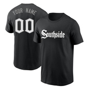 Men's Chicago White Sox Custom ＃00 City Connect Name & Number T-Shirt - Black