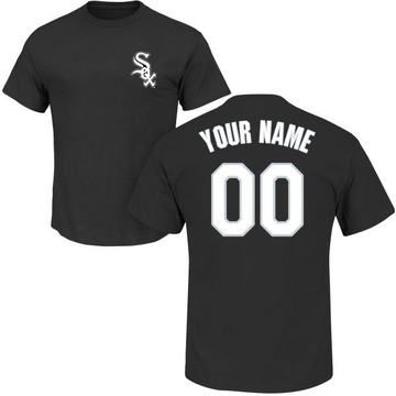 Men's Chicago White Sox Custom ＃00 Roster Name & Number T-Shirt - Black