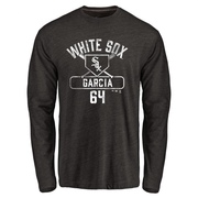 Men's Chicago White Sox Deivi Garcia ＃64 Base Runner Long Sleeve T-Shirt - Black